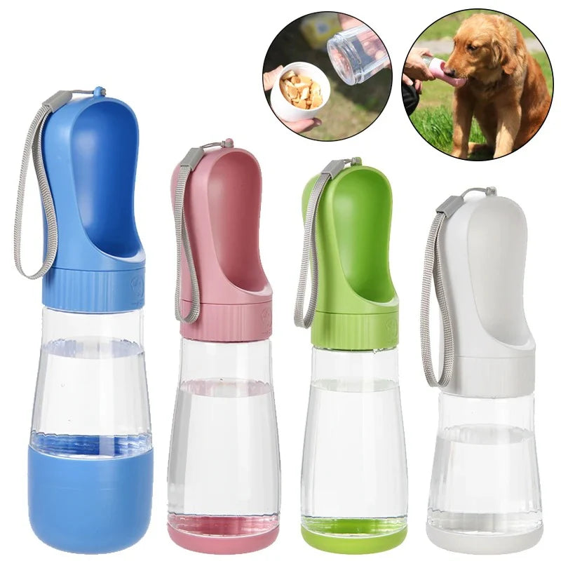 Portable Pet Water Dispenser and Food Container - 2-in-1 Travel Solution for Dogs and Cats