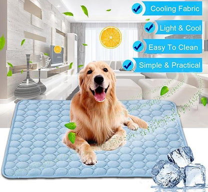 Cooling Ice Silk Pet Pad for Dogs and Cats - Summer Comfort Solution