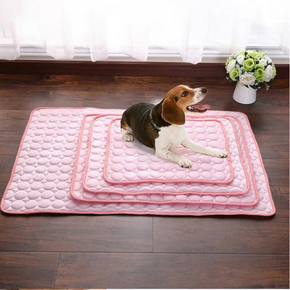 Cooling Ice Silk Pet Pad for Dogs and Cats - Summer Comfort Solution