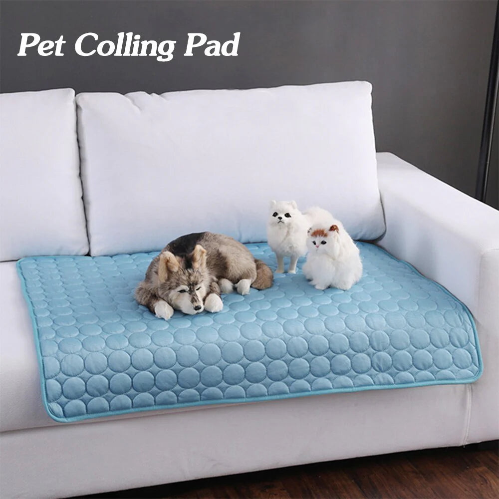 Cooling Ice Silk Pet Pad for Dogs and Cats - Summer Comfort Solution
