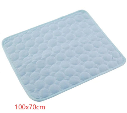 Cooling Ice Silk Pet Pad for Dogs and Cats - Summer Comfort Solution