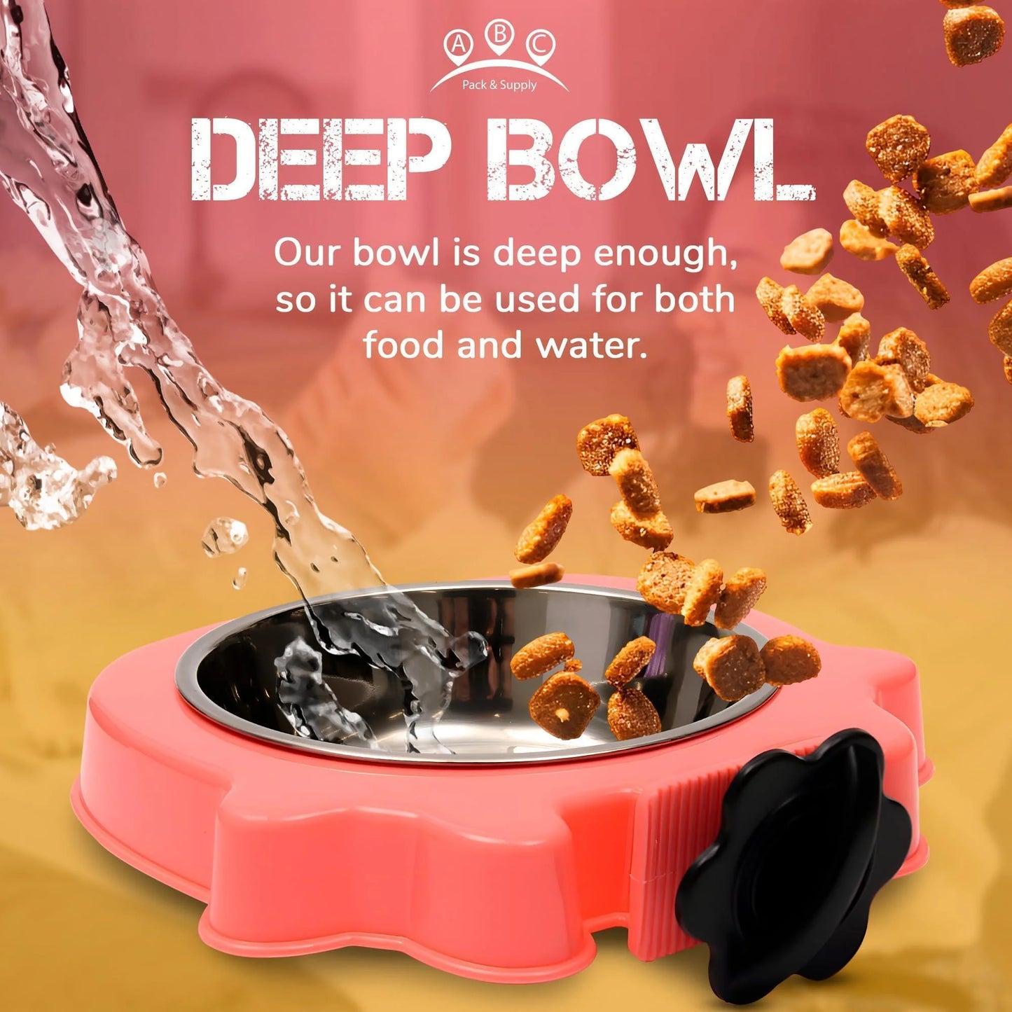 Stainless Steel No-Spill Water Bowl for Pets - 7.5 x 7.4 x 1.7 Inches - Ideal for Dog Crates, Cat Carriers, and Small Animal Cages