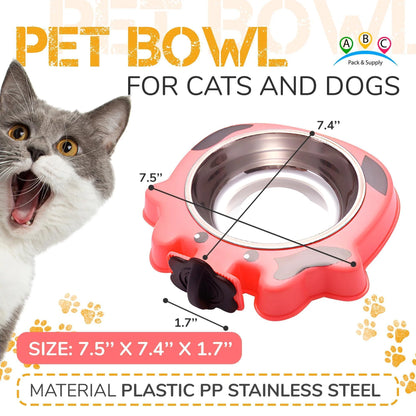 Stainless Steel No-Spill Water Bowl for Pets - 7.5 x 7.4 x 1.7 Inches - Ideal for Dog Crates, Cat Carriers, and Small Animal Cages